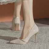 Women's Elegant Pointy High Heel Stilettos - Black - 1 / 7cm / Stilettos - 40 B - PU Leather - image 17