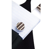 Funki Buys | Neckties | Men's 3 Pcs Brown Gold Striped Tie Set