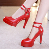 Women's Mary Jane Formal Stilettos - Black - Mary Jane Stilettos - 43 B - PU Leather - image 21
