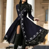 Women's Vintage Dark Gothic Swing Coat - Gray/Black - Gothic Dress - XXL - Polyester - image 14