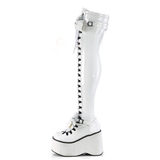 Women's Butterfly Bow Over the Knee Boots - Black - Boots - 46 B - PU Patent Leather - image 7