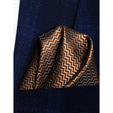 Funki Buys | Neckties | Men's 3 Pcs Bronze Rippled Silk Tie Set