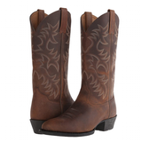 Men's Patterned Pull On Cowboy Boots - Brown - Cowboy Boots - 48 B - PU Leather - image 3
