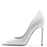 Women's White Patent Leather Stilettos - White - 1 / 12cm Heel - 46 B - Genuine Patent Leather - image 1