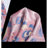 Funki Buys | Neckties | Men's 3 Pcs Pink Blue Floral Tie Set