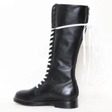 Men's Deluxe Leather High Lace Up Boots - Black - 1 - Style Boot - 46 B - Genuine Leather - image 4
