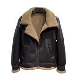 Men's Faux Leather Fleece Bomber Jacket - Black - Men's Jacket - 6XL - Genuine Leather - image 1
