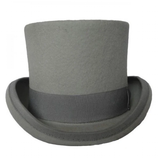 Men's Handcrafted Luxury Formal Top Hats - Gray - Hat 15cm - S(55cm) - Wool - image 31