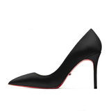 Women's Formal Red Sole Stiletto Pumps - Black - 1 / 12cm Stiletto - 44 B - PU Leather - image 24