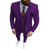 Men's Formal Wedding Attire 3 Pcs Slim Fit - Ivory - 3 Pcs Slim Suit - 5XL - Linen - image 22