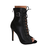 Women's High Heel Lace Up Dance Shoes - Black - 1 / K82F Non Slip 9.5cm - 46 B - Leather - image 33