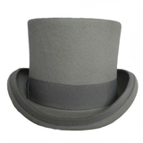 Men's Handcrafted Luxury Formal Top Hats - Gray - Hat 15cm - S(55cm) - Wool - image 34