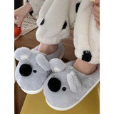 Women's Cute Koala Bear Cozy Slippers - Light Grey - Slippers - 44-45 - Plush - image 7