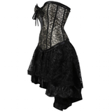 Women's Victorian Gothic Corset Skirt Set - Grey - 1 / Corset Skirt Set - 6XL - Polyester - image 20