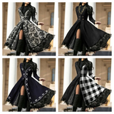 Women's Vintage Dark Gothic Swing Coat - Gray/Black - Gothic Dress - XXL - Polyester - image 6