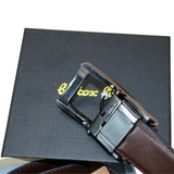 Men's Leather Reversible Rotatable Belt - Black/Blue - Men's Belt - 85cm (Waist 70cm) - Genuine Leather - image 26