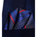 Funki Buys | Neckties | Men's 3 Pcs Navy Red Striped Tie Set