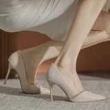 Women's Elegant Pointy High Heel Stilettos - Black - 1 / 7cm / Stilettos - 40 B - PU Leather - image 13