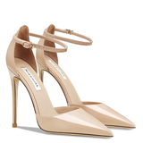 Women's Classic Pointed Toe Patent Stilettos - Beige - 1 / Patent / 10cm - 46 B - Genuine Leather - image 3