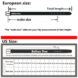 Men's Leather Reversible Rotatable Belt - Black/Blue - Men's Belt - 85cm (Waist 70cm) - Genuine Leather - image 30