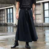 Men's Japanese Streetwear Long Skirt - Black - 6XL - Polyester - image 3