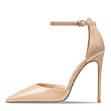 Women's Classic Pointed Toe Patent Stilettos - Beige - 1 / Patent / 10cm - 46 B - Genuine Leather - image 2