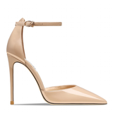 Women's Classic Pointed Toe Patent Stilettos - Beige - 1 / Patent / 10cm - 46 B - Genuine Leather - image 5