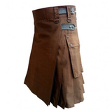 Men's Gothic Punk Pleated Cargo Utility Kilts - Black - Kilt - 5XL - Polyester - image 9