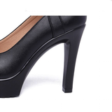 Women's Mary Jane Formal Stilettos - Black - Mary Jane Stilettos - 43 B - PU Leather - image 10