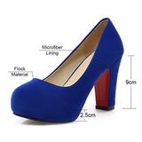 Funki Buys | Shoes | Women's Faux Suede High Chunky Heels