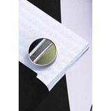 Funki Buys | Neckties | Men's 3 Pcs Green Navy Striped Tie Set