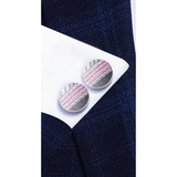 Funki Buys | Neckties | Men's 3 Pcs Gray Pink Striped Tie Set