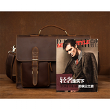 Messenger Bags Men's Leather Laptop Bag - Brown - Men's Bag - Large - Genuine Leather - image 21