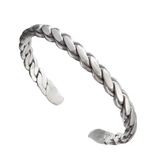 Men's Women's Nordic Twist Bracelet - Silver - AL20552 - Adjustable - Alloy/Silver Plated - image 1