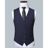 Men's High Quality 3 Pcs Formal Dress Suit - Grey - 1 / 3 Pcs Suit - M (EUR XXS) - Polyester - image 16