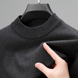 Men's Aesthetic Mock Neck Sweaters - Jet Black - Mock Neck Sweater - 4XL - Cashmere/Polyester - image 15