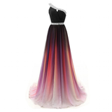 Women's Long Gradient Chiffon Dress - Black/Multi - Dress - 26W - Polyester/Chiffon - image 10