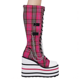 Women's Canvas Platform Wedge Sneakers - Black/White - Skull - Platform Sneakers - 46 B - Canvas - image 30