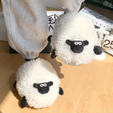 Unisex Cute Sheep Slippers - White - Sheep Slippers - 36-37 - Plush - image 7