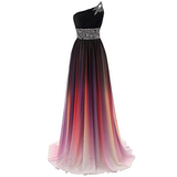 Women's Long Chiffon Evening Dress - Black/Multi - Dress - 26W - Polyester/Chiffon - image 12