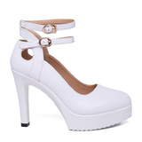 Women's Mary Jane Formal Stilettos - Black - Mary Jane Stilettos - 43 B - PU Leather - image 17