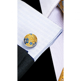 Funki Buys | Neckties | Men's 3 Pcs Gold Floral Luxury Tie Set