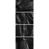 Men's Faux Leather Gothic Skull Jacket - Black - Skull Punk Jacket - 5XL - PU Leather - image 5