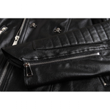 Men's Faux Leather Gothic Skull Jacket - Black - Skull Punk Jacket - 5XL - PU Leather - image 6