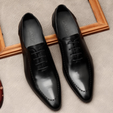 Men's Italian Handmade Oxford Shoes - Brown - C / Oxford Shoes - 45 B - Genuine Leather - image 8