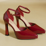 Women's Patent Leather Pointed Toe heels - Red - 12cm Heels - 42 B - Patent Leather - image 11