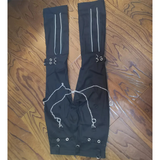 Women's Men's Y2k Punk Rivet Chain Pants - Black - Punk Pants - 37 - Polyester - image 4