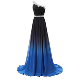 Women's Long Gradient Chiffon Dress - Black/Multi - Dress - 26W - Polyester/Chiffon - image 11