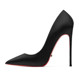 Women's Formal Red Sole Stiletto Pumps - Black - 1 / 12cm Stiletto - 44 B - PU Leather - image 22