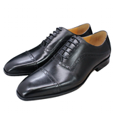 Men's Leather Luxury Wedding Shoes - Black - Dress Shoes - 39 B - Genuine Leather - image 26